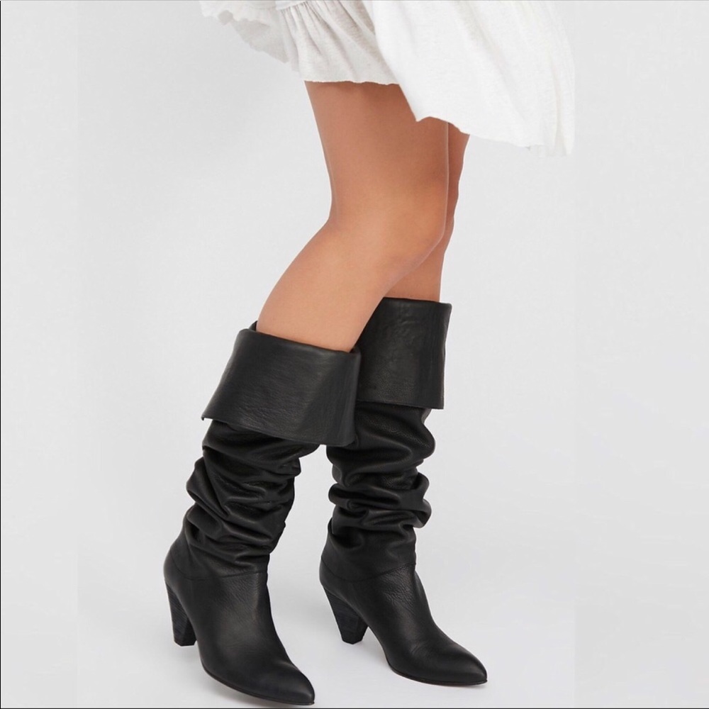 NWT Free People OTK Brandi Boots, Black, size 7